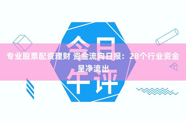 专业股票配资理财 资金流向日报：28个行业资金呈净流出