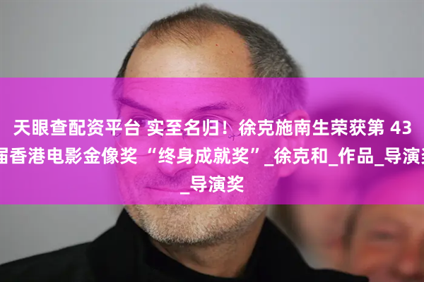 天眼查配资平台 实至名归！徐克施南生荣获第 43 届香港电影金像奖 “终身成就奖”_徐克和_作品_导演奖