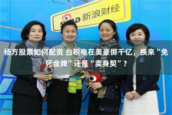 杨方股票如何配资 台积电在美豪掷千亿，换来“免死金牌”还是“卖身契”？