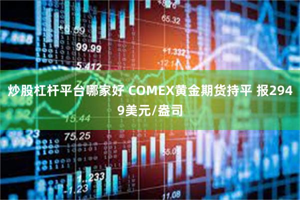 炒股杠杆平台哪家好 COMEX黄金期货持平 报2949美元/盎司