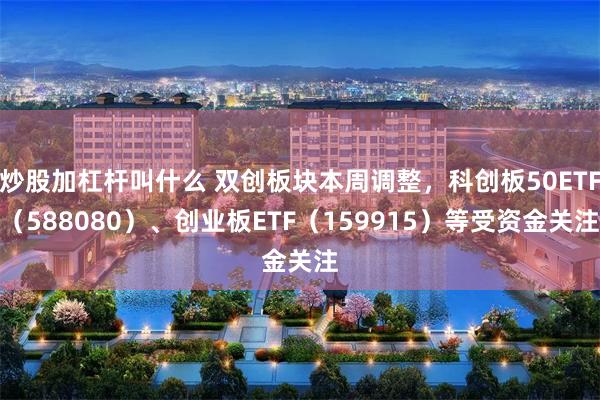 炒股加杠杆叫什么 双创板块本周调整，科创板50ETF（588080）、创业板ETF（159915）等受资金关注