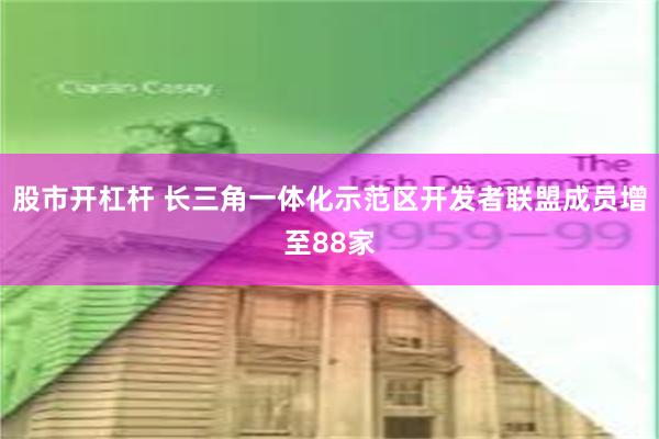 股市开杠杆 长三角一体化示范区开发者联盟成员增至88家